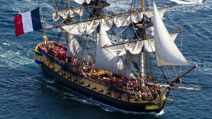 L'Hermione lors des fêtes de Brest, 2016
 (STICHELBAUT Benoit / hemis.fr / hemis.fr / Hemis)