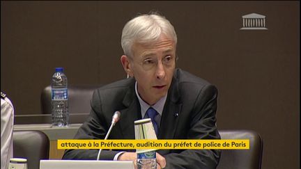 Le préfet de police de Paris, Didier Lallement, le 30 octobre 2019 à l'Assemblée nationale. (FRANCEINFO)