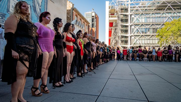 Défilé Body Positive, organisé par Georgia Stein, à Paris en septembre 2019 (HARRYS BIBILA)