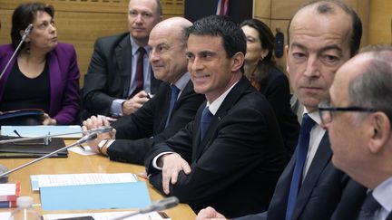 Le Premier ministre Manuel Valls, le 27 janvier 2016, devant la commission des lois de l'Assemblée nationale. (JOEL SAGET / AFP)