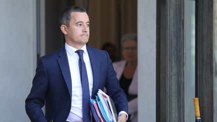 Gérald Darmanin&nbsp;à l'Elysée, le 10 juillet 2019. (LUDOVIC MARIN / AFP)