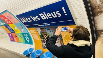 La station de métro Argentine a été rebaptisée temporairement par la RATP à l'occasion de la finale de la Coupe du monde 2022. (RATP / DR)