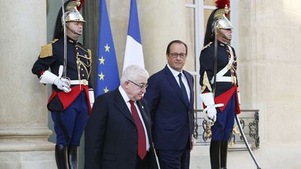 &nbsp; (François Hollande a accueilli son homologue irakien, Fouad Massoum, à l'Élysée © REUTERS/John Schults)