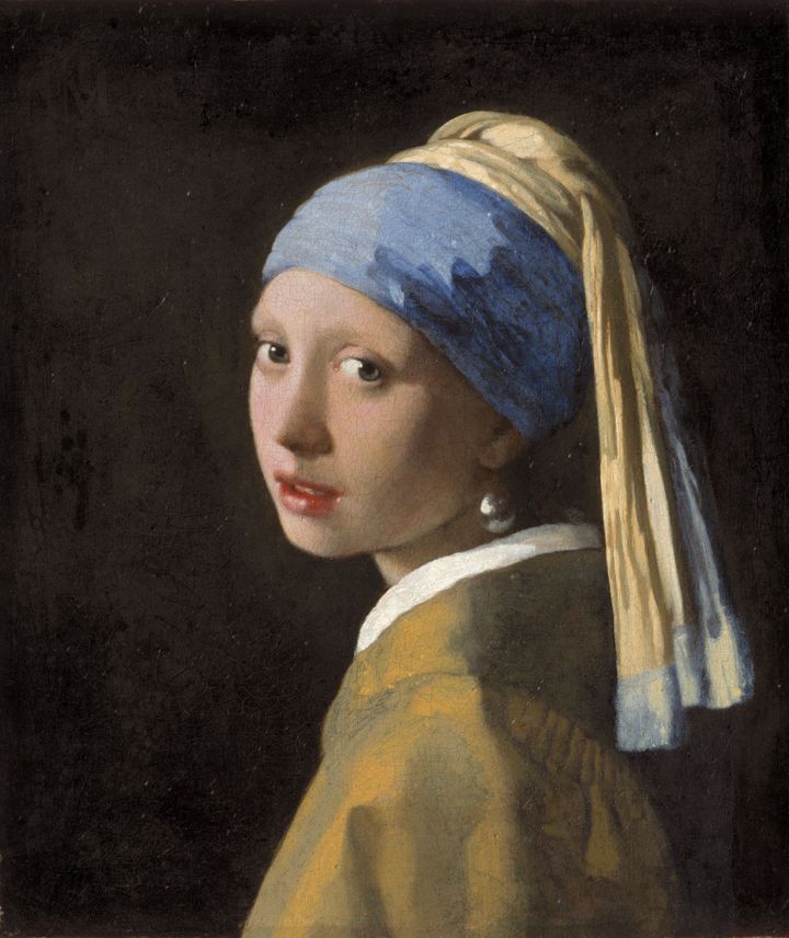 "La Jeune fille à la perle" de Johannes Vermeer, c. 1665
 (Mauritshuis, La Haye)