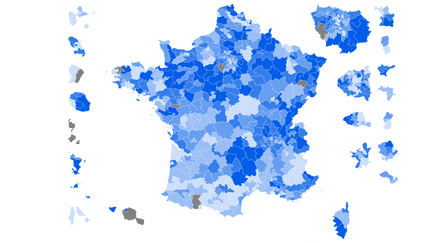 CARTE. Législatives : la France du vote Les Républicains au premier tour (NICOLAS ENAULT / CARTO)