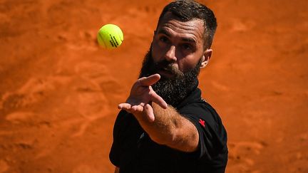 Benoît Paire lors du Masters 1000 de Monte-Carlo, le 9 avril 2023. (MATTHIEU MIRVILLE / AFP)