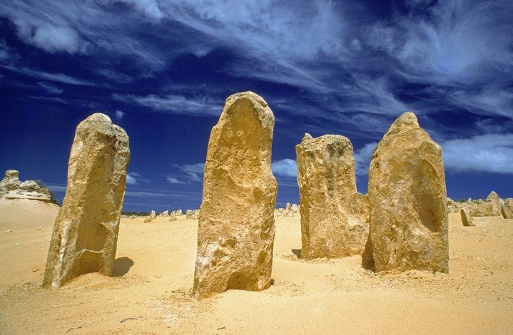 Formations calcaires situé dans le parc national de Nambung, en Australie-Occidentale. (DEICHMANN-ANA / ONLY WORLD)