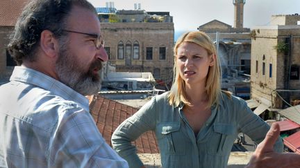 Les acteurs Mandy Patinkin (Saul Berenson) et Claire Danes (Carrie Mathison) seront à l'affiche de la dernière saison de "Homeland" en juin 2019. (RONEN AKERMAN/AP/SIPA / AP)