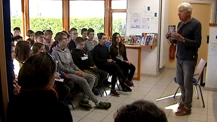 Franck Pavloff face aux élèves auvergnats
 (France 3 / Culturebox)