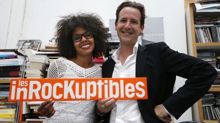 Audrey Pulvar (&agrave; gauche) et son adjoint Arnaud Aubron, le 16 juillet 2012 &agrave; Paris.&nbsp; (FRANCOIS GUILLOT / AFP)