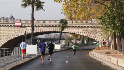 Une voie sur berge piétonnisée à Paris, le 23 novembre 2016. (MAXPPP)