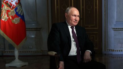 Russian President Vladimir Putin in the Kremlin, March 12, 2024. (GAVRIIL GRIGOROV / AFP)