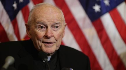 L'ex-cardinal Theodore McCarrick durant une conférence au Capitole, à Washington, le 8 décembre 2015. (CHIP SOMODEVILLA / GETTY IMAGES NORTH AMERICA / AFP)