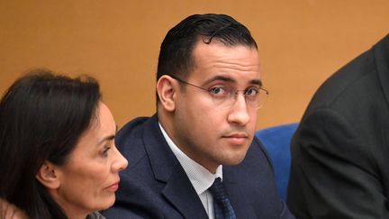 Alexandre Benalla lors de son audition devant la commission d'enquête du Sénat, le 21 janvier 2019. (ALAIN JOCARD / AFP)