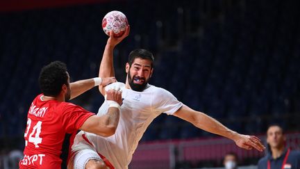 Kevin Durant lors&nbsp;de la demi-finale entre la France et l'Égypte, le 5 août (FRANCK FIFE / AFP)