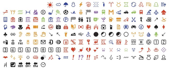 Les 176 premiers emojis de l'Histoire. (SHIGETAKA KURITA / AP / SIPA)