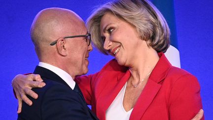 Valérie Pecresse et Eric Ciotti, le 4 décembre 2021. (ANNE-CHRISTINE POUJOULAT / AFP)