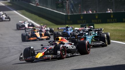 Max Verstappen sur la piste de Spa-Francorchamps, le 28 août 2022. (ANTONIN VINCENT / DPPI)