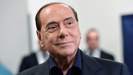 L'ancien chef du gouvernement italien, Silvio Berlusconi, à Milan (Italie), le 26 mai 2019. (MIGUEL MEDINA / AFP)