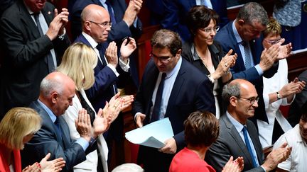 Une partie du groupe Les Républicains à l'Assemblée nationale, le 4 juillet 2017. (MARTIN BUREAU / AFP)