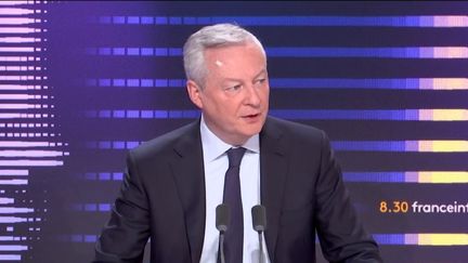 Bruno Le Maire, ministre de l'Économie, invité du 8h30 franceinfo, lundi 13 mars. (FRANCEINFO / RADIO FRANCE)