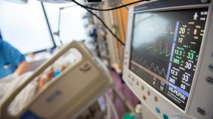 Un moniteur dans un service de réanimation, le 5 mai 2020, à l'hôpital de Périgueux (Dordogne). (ROMAIN LONGIERAS / HANS LUCAS / AFP)