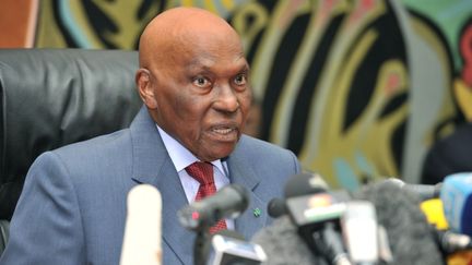 Abdoulaye Wade s'exprime &agrave; Dakar (S&eacute;n&eacute;gal), le 27 f&eacute;vrier 2012. (ISSOUF SANOGO / AFP)