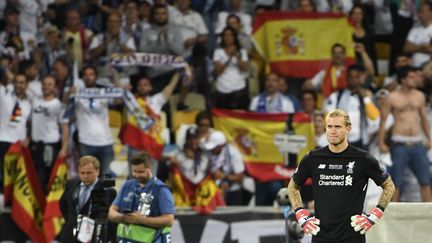 Loris&nbsp;Karius lors de la finale de la Ligue des champions à l'Olympic Stadium&nbsp;de Kiev (Ukraine),&nbsp;le 26 mai 2018. (PAUL ELLIS / AFP)