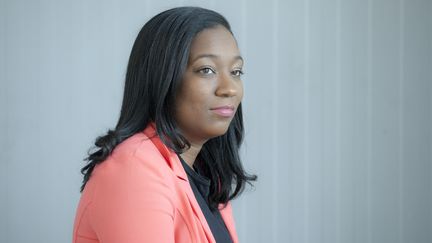 La romancière américaine Brit Bennett, finaliste du prix du roman Fnac pour "L'autre moitié de soi" (Autrement) (Milan le 22 avri 2017) (© Leonardo Cendamo / LEEMAGE VIA AFP)