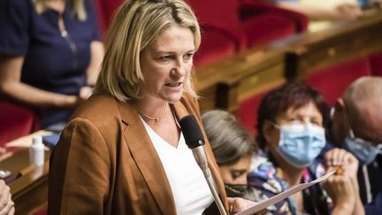 Valérie Gomez-Bassac à l'Assemblée nationale le 21 juillet 2020.&nbsp; (VINCENT ISORE / MAXPPP)