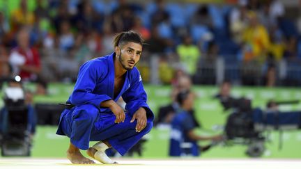 Walide Khyar abasourdi après sa défaite au deuxième tour dans les dernières secondes, le 06 août 2016 à Rio. (JULIEN CROSNIER / DPPI MEDIA)