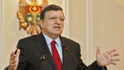 José-Manuel Barroso, président de la Commission européenne à Chisniau en Moldavie, le 12 juin 2014. (DUMITRU DORU / MAXPPP)