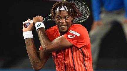 &nbsp; (Gaël Monfils concentré et déterminé ce jeudi au deuxième tour de l'Open d'Australie © MaxPPP)