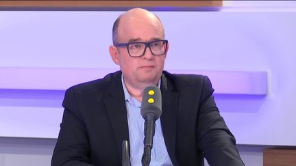 Régis Lebrun, directeur général de Fleury Michon, le 3 avril 2019 sur franceinfo. (FRANCEINFO / RADIOFRANCE)