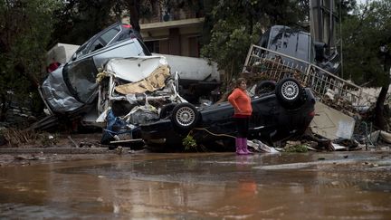 Inondations dans la banlieue d'Athènes