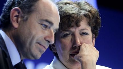 Jean-François Copé et Roselyne Bachelot, mardi soir à la Convention de l&#039;UMP à Paris
 (IP3 PRESS/MAXPPP)