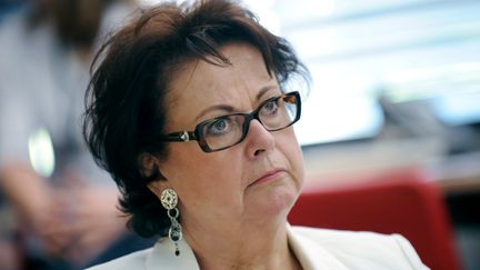 La pr&eacute;sidente du Parti chr&eacute;tien-d&eacute;mocrate Christine Boutin le 30 juin 2011 &agrave; Saint-Priest (Rh&ocirc;ne). (PHILIPPE MERLE / AFP)