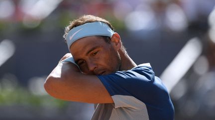 Rafael Nadal, lors du Masters 1000 de Madrid, en mai 2022. (OSCAR DEL POZO / AFP)