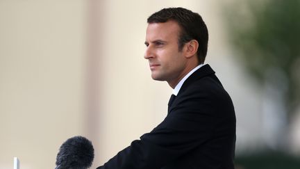 Emmanuel Macron, le 26 juillet 2017, à&nbsp;Saint-Etienne-du-Rouvray (Seine-Maritime). (CHARLY TRIBALLEAU / AFP)