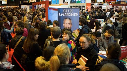 Le Salon du livre, Porte de Versailles à Paris, le 17 mars 2018. (MAXPPP)