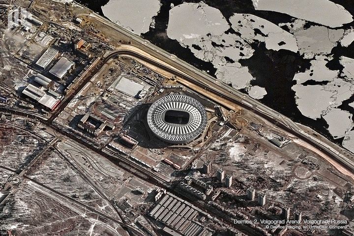 La Volgograd Arena a également été construite pour la Coupe du monde et peut accuellir 45 000 personnes. (DEIMOS IMAGING / URTHECAST)