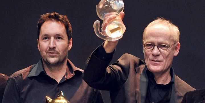 Guy Delisle et Jean-Claude Denis, lauréats de l'édition 2012
 (PIERRE ANDRIEU / AFP)