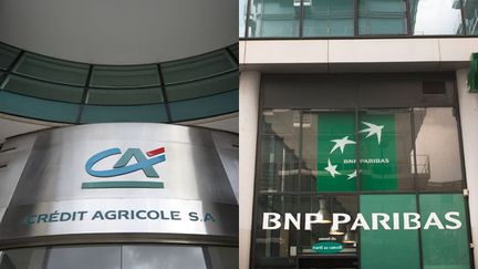 Selon des informations publi&eacute;es le 5 avril 2013, les banques fran&ccedil;aises BNP Paribas et Cr&eacute;dit agricole ont aid&eacute; &agrave; la cr&eacute;ation de plusieurs soci&eacute;t&eacute;s offshore depuis la fin des ann&eacute;es 1990. (LOIC VENANCE / LIONEL BONAVENTURE / AFP )