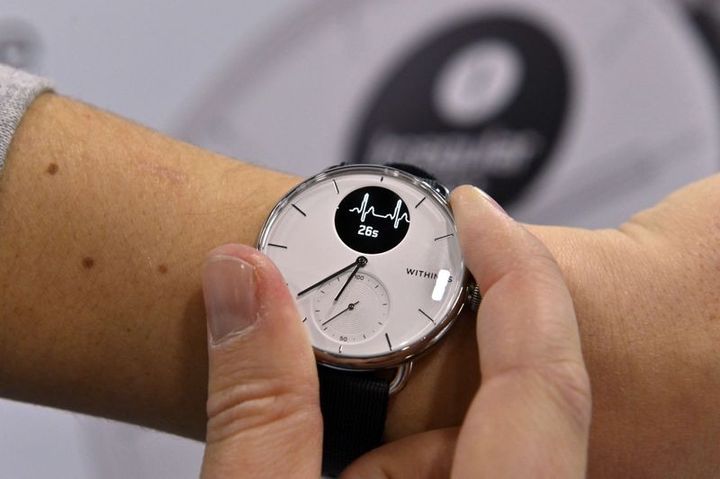 Montre Withings à ECG (AFP)