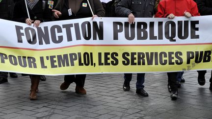 Une manifestation de fonctionnaires, le 6 septembre 2013 &agrave; Nantes (Loire-Atlantique). (ALAIN LE BOT / PHOTONONSTOP / AFP)