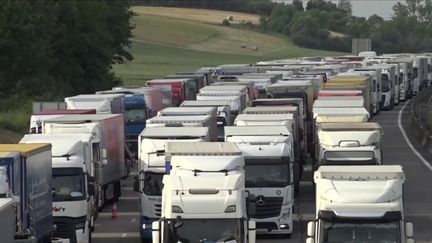 Accident : une portion de l'autoroute A7 bloquée après la chute d'un camion-citerne (FRANCE 3)