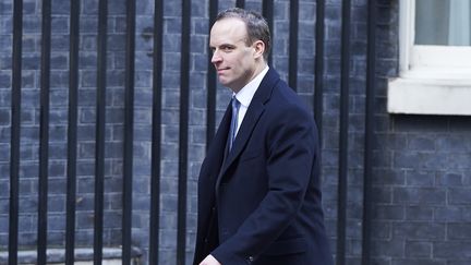 Dominic Raab à Londres, le 6 février 2018. (NIKLAS HALLE'N / AFP)