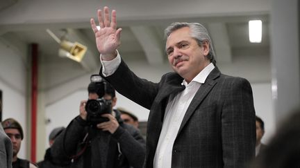 Le candidat à la présidence argentine Alberto Fernandez lors des primaires le 11 août 2019, à Buenos Aires (Argentine). (CAROL SMILJAN / NURPHOTO / AFP)