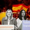 Les partis citoyens espagnols Podemos (gauche radicale), dirigé par Ione Belarra, et Ciudadanos (centre-droit), mené par Patricia Guasp, ont vu leur électorat s'effondrer. (ALEJANDRO MARTINEZ VELEZ / GETTY IMAGES  / PAULINE LE NOURS)