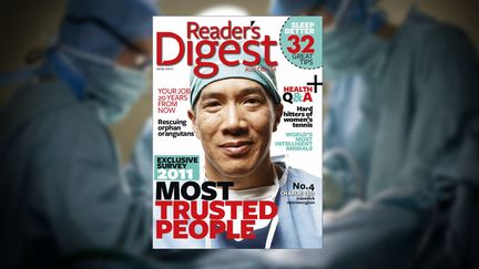 Le neurochirurgien Charlie Teo &agrave; la une de l'&eacute;dition australienne du "Reader's Digest", en juillet 2011. (BSIP / GETTY IMAGES / FRANCETV INFO)